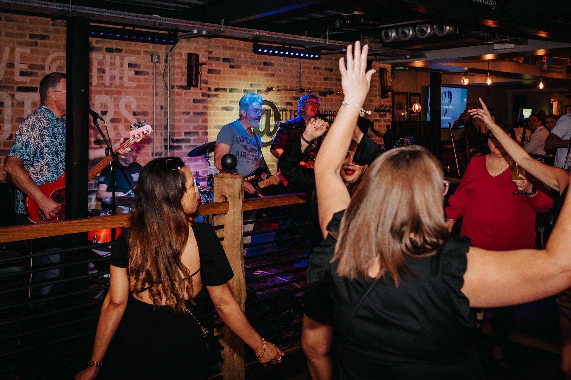 Dancing and hand in the air