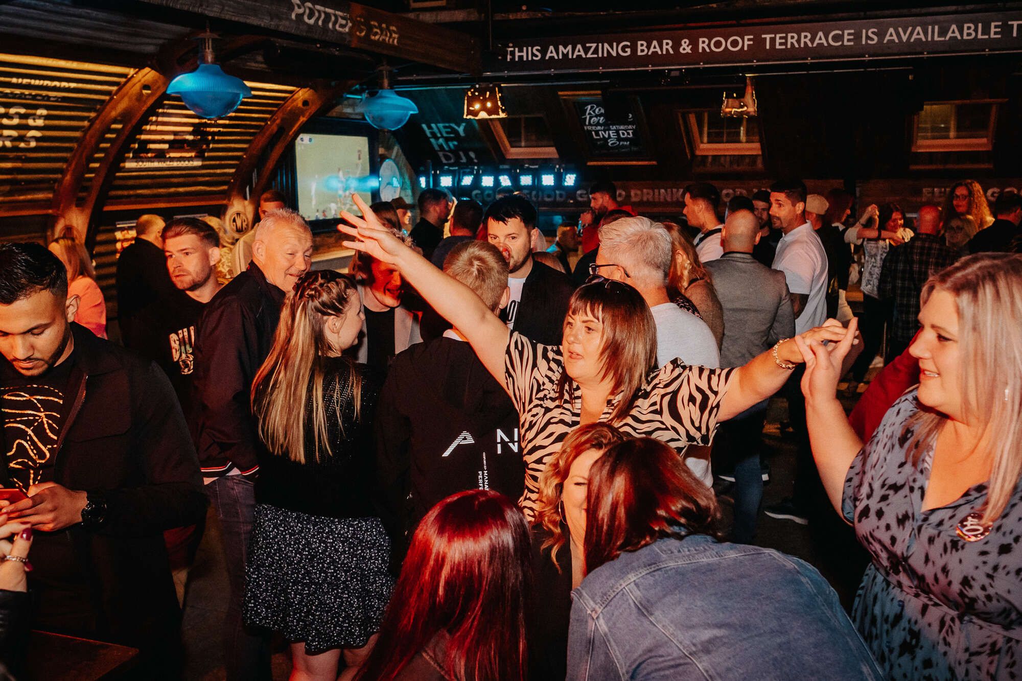 Dancing at Potters, Newport, South Wales